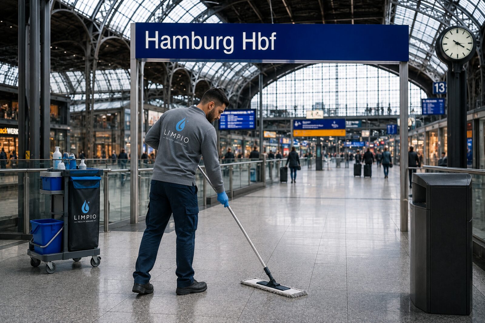 LIMPIO Gebäudereinigung im Einsatz am Hamburger Hauptbahnhof – im gesamten Hamburger Stadtgebiet aktiv