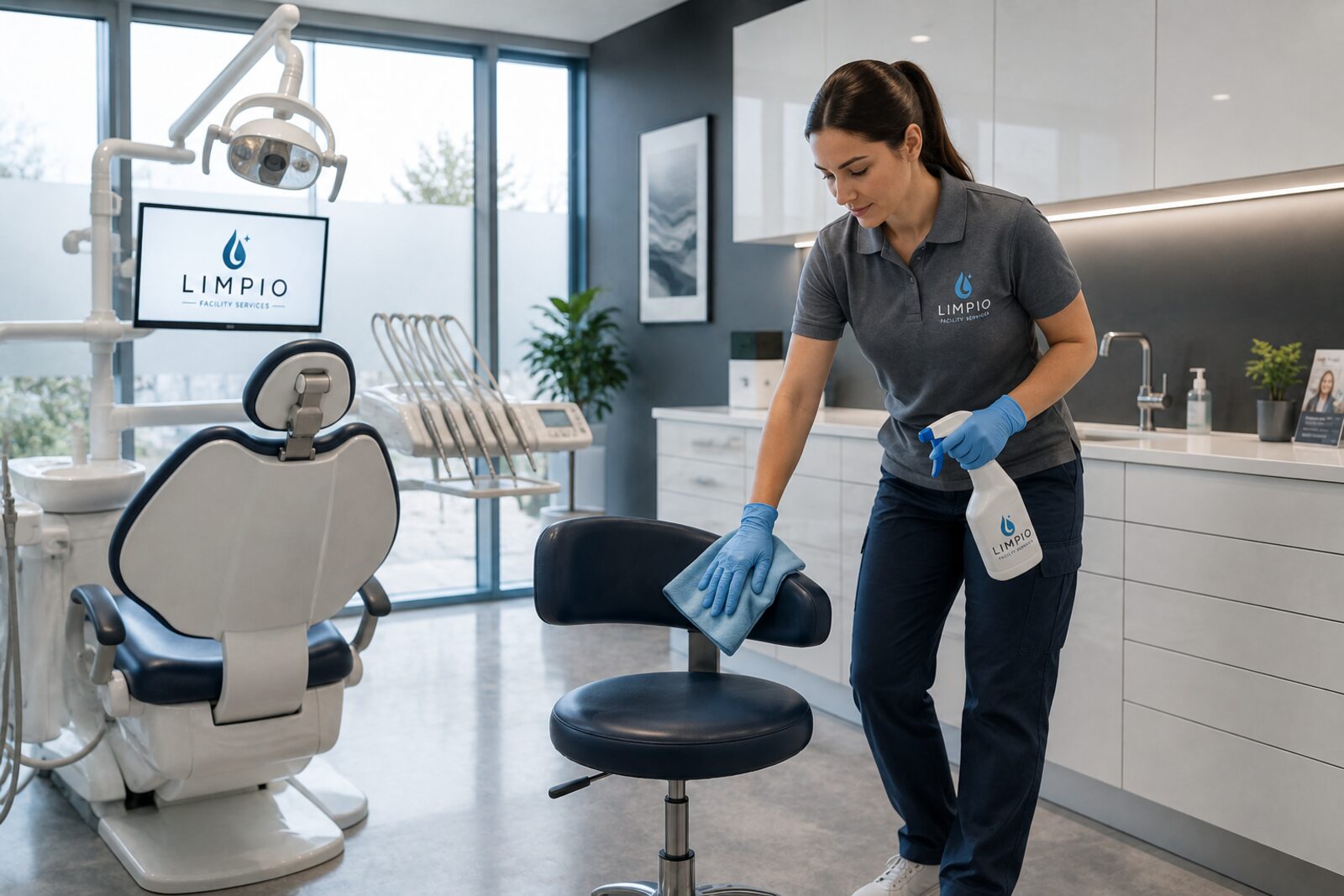 Hygienisch gereinigter Behandlungsraum – Praxisreinigung in Hamburg